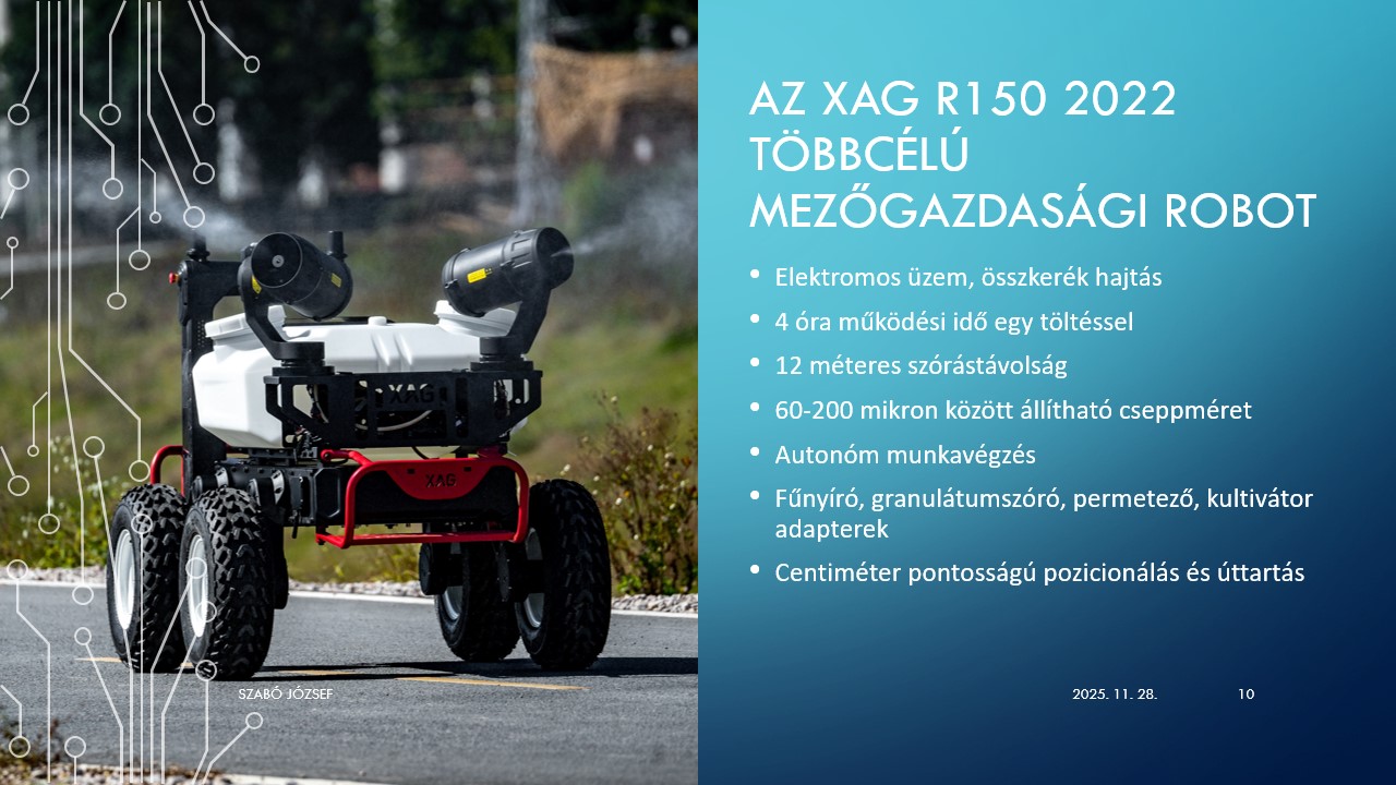 XAG R150 specifikációk